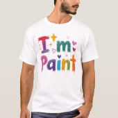 Ik ben Paint Schattige Paar Valentijn I Heart Love T-shirt (Voorkant)