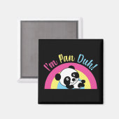 Ik ben Pan Duh Funny Cute Pansexual Panda Magneet (Voorkant / Achterkant)