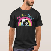 Ik ben Pan Duh Funny Cute Pansexual Panda T-shirt (Voorkant)