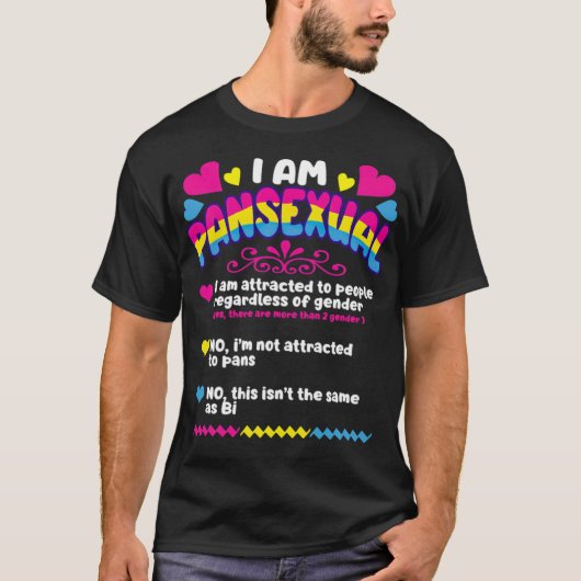 IK BEN PANSEXUAL Humor Joke LGBT  T-shirt (Voorkant)