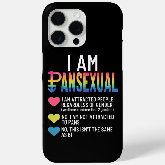 Ik ben Pansexual - LGBTQIA Pride Rainbow Hearts -  Case-Mate iPhone Case (Achterkant)