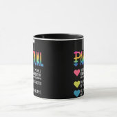 Ik ben Pansexual - LGBTQIA Pride Rainbow Hearts - Mok (Midden)