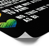 Ik ben pansexual LGBTQIA Pride Rainbow Hearts Poster (Hoek)