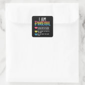 Ik ben Pansexual - LGBTQIA Pride Rainbow Hearts -  Vierkante Sticker (Tas)