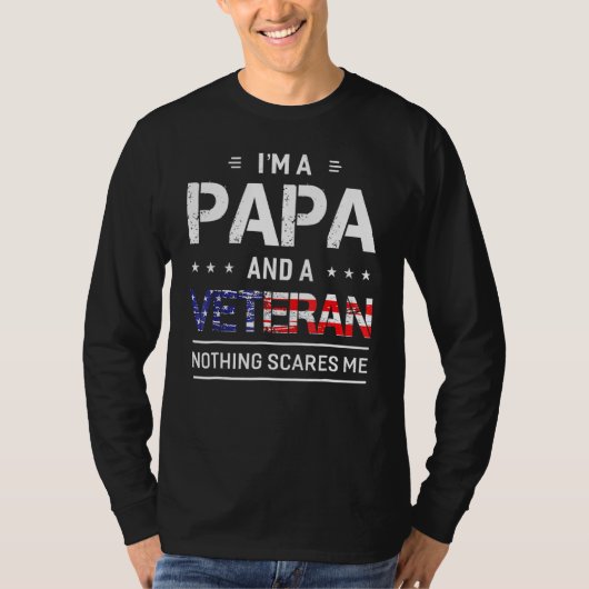Ik ben Papa en veteranen Mannen opa T-shirt (Voorkant)
