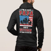 Ik ben papa Papa en een Veteraan... niets maakt me Hoodie (Achterkant)