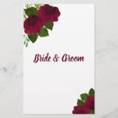 Ik ben paparazzi Game Card Red Flower Wedding Flyer (Achterkant)