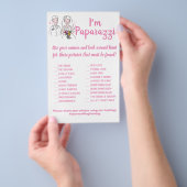 Ik ben paparazzi Kaart Pink Love Wedding Flyer (Hand)