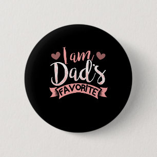 Ik ben papa's favoriete grappige familie voor Daug Ronde Button 5,7 Cm