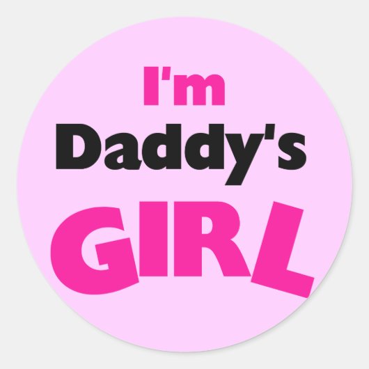 Ik ben papa's Girl Tshirts en Gifts Ronde Sticker (Voorkant)