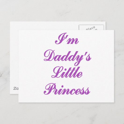 Ik ben papa's kleine prinses briefkaart (Voorkant / Achterkant)
