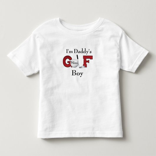Ik ben papa's Mini Golf Boy Kinder Shirts (Voorkant)