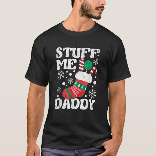 Ik ben pappie Naughty met Kerstmis... Stocking Di T-shirt (Voorkant)