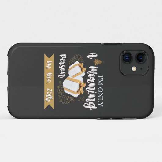 Ik ben pas een ochtendmens op 25 december Case-Mate iPhone case (Achterkant (horizontaal))