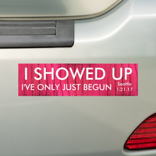 Ik ben pas net begonnen met Seattle Bumpersticker (Op auto)