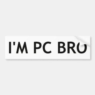 Ik ben PC Bro Bumpersticker