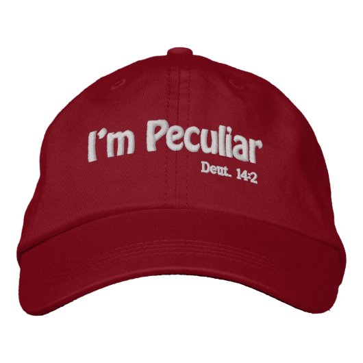 Ik ben Peculiar Customize It Geborduurde Pet (Voorkant)