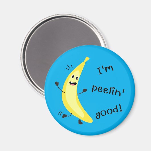 Ik ben Peelin. - Funny Fruit Pun Magneet (Voorkant / Achterkant)