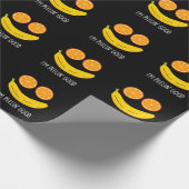 Ik ben Peelin Good Funny Fruit Pun Dark BG Cadeaupapier (Hoek)