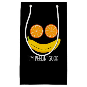 Ik ben Peelin Good Funny Fruit Pun Dark BG Klein Cadeauzakje