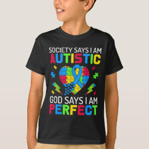 Ik ben perfect autisme bewustzijn kinderen jongens t-shirt