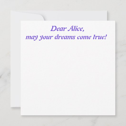 Ik ben perfect en uniek bevestigend kaartgebruik (Achterkant)