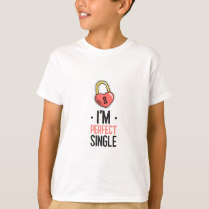 Ik ben perfect single Funny Kids Valentijn T-shirt