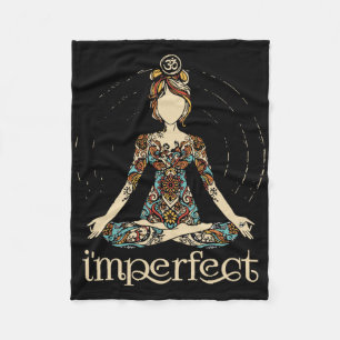Ik ben Perfecte Vrouwen Vintage Namaste Yoga Fleece Deken