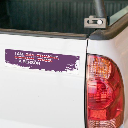 IK BEN PERSOON -.png Bumpersticker (Op Truck)