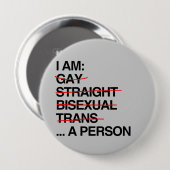 IK BEN PERSOON RONDE BUTTON 4,0 CM (Voorkant /achterkant)