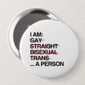 IK BEN PERSOON RONDE BUTTON 4,0 CM (Voorkant /achterkant)