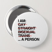 IK BEN PERSOON RONDE BUTTON 4,0 CM (Voorkant /achterkant)