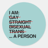 IK BEN PERSOON RONDE STICKER (Voorkant)