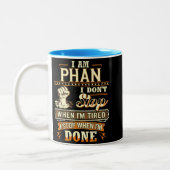 Ik ben Phan. Ik stop niet als ik moe ben Tweekleurige Koffiemok (Links)