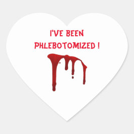 Ik ben Phlebotomized. Hart Sticker