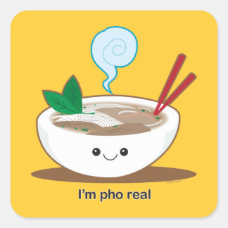 Ik ben Pho Real Vierkante Sticker