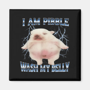 Ik Ben Pibble Was Mijn Buik Grappige Hond Maak Mij Magneet