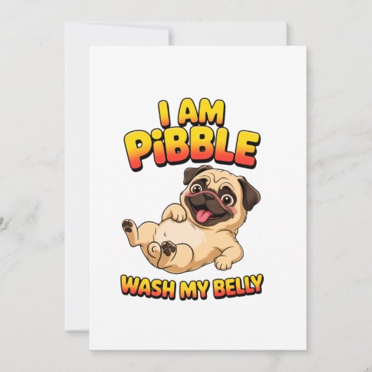 Ik Ben Pibble Was Mijn Buik Kaart (Voorkant)