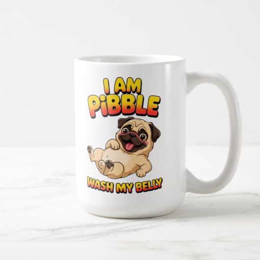 Ik Ben Pibble Was Mijn Buik Koffiemok (Rechts)