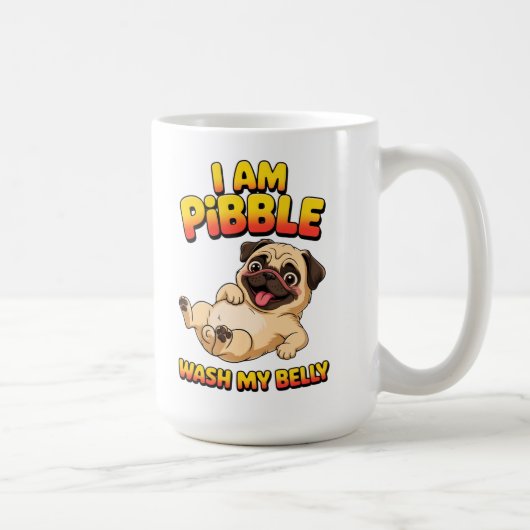 Ik Ben Pibble Was Mijn Buik Koffiemok (Rechts)