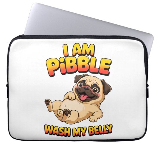 Ik Ben Pibble Was Mijn Buik Laptop Sleeve (Voorkant)