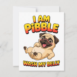 Ik Ben Pibble Was Mijn Buik Notitiekaartje