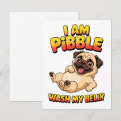 Ik Ben Pibble Was Mijn Buik Notitiekaartje (Voorkant / Achterkant)