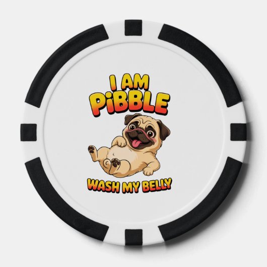 Ik Ben Pibble Was Mijn Buik Poker Chips (Voorkant)
