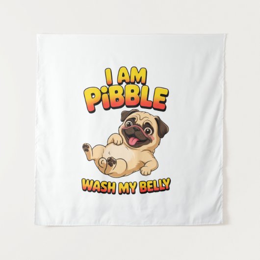 Ik Ben Pibble Was Mijn Buik Wandkleed (Voorkant)