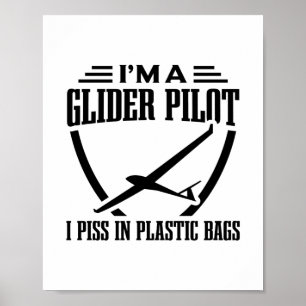 Ik ben piloot Lovers opstijgen Cadeauidee Poster
