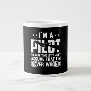 Ik ben piloot om tijd te besparen, ik heb nooit on grote koffiekop