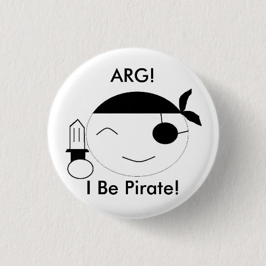 Ik ben piraat. ronde button 3,2 cm (Voorkant)