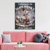 IK BEN PISSIG IN ELON MUSK'S SHAMPOO TULSI GABBARD CANVAS AFDRUK (Insitu (Woonkamer))
