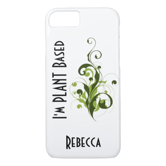 Ik ben Plant gebaseerde Vegan of Vegetarian Messag Case-Mate iPhone Case (Achterkant)